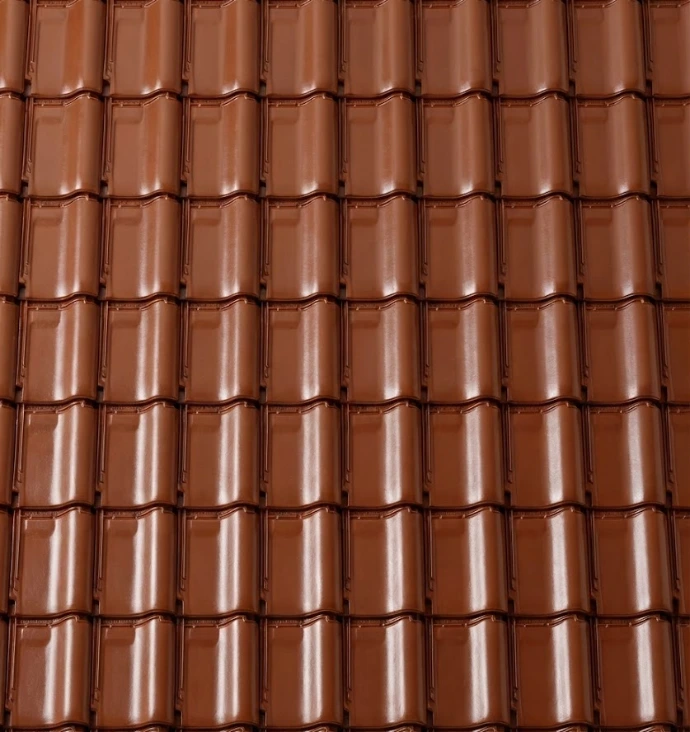 BRAAS Heisterholzer Rubin 11V seidenmatt Kastanie - Premium Tondachziegel