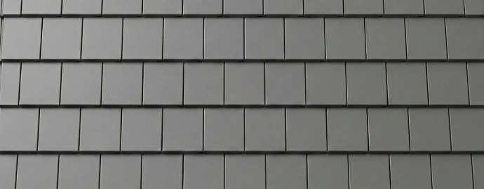 Nelskamp Planum Flachdachziegel in Anthrazit – glatter Dachziegel für minimalistische Dachgestaltung